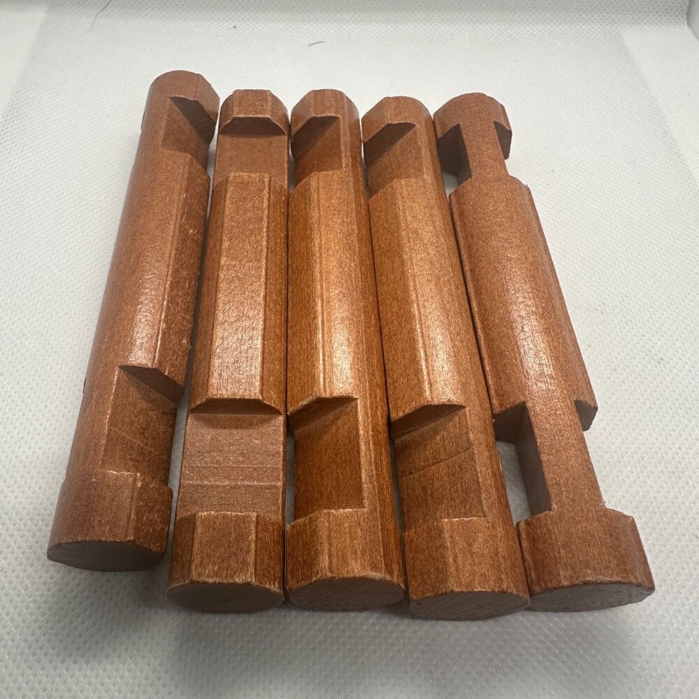Set Of 5 Wooden Lincoln Logs Replacement Parts